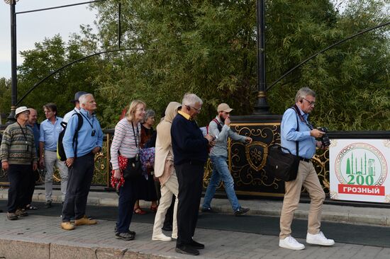 Golden Eagle train arrives in Grozny