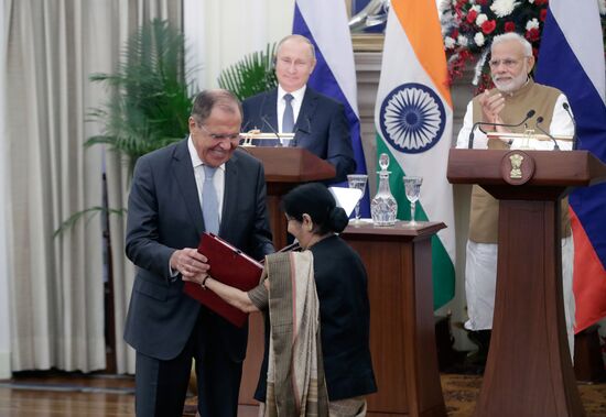 President Vladimir Putin's official visit to India. Day two