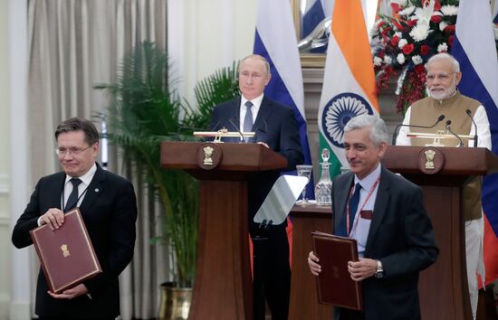 President Vladimir Putin's official visit to India. Day two