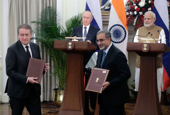 President Vladimir Putin's official visit to India. Day two