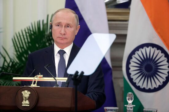 President Vladimir Putin's official visit to India. Day two