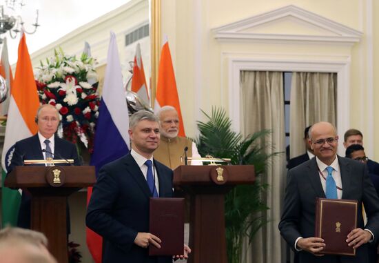 President Vladimir Putin's official visit to India. Day two