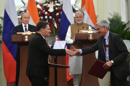 President Vladimir Putin's official visit to India. Day two