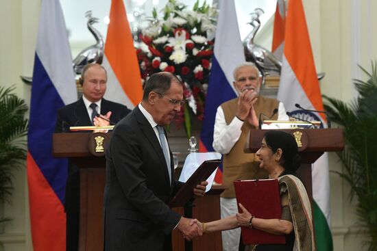 President Vladimir Putin's official visit to India. Day two