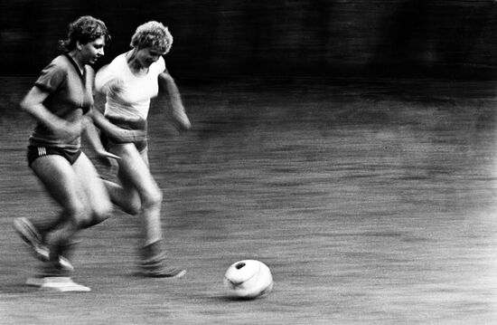 Women's football match