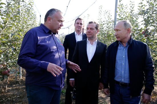Russian President Vladimir Putin and Prime Minister Dmitry Medvedev's working trip to Stavropol Territory