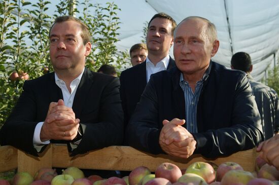 Russian President Vladimir Putin and Prime Minister Dmitry Medvedev's working trip to Stavropol Territory