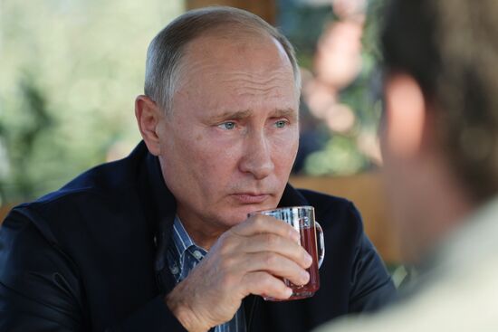 Russian President Vladimir Putin and Prime Minister Dmitry Medvedev's working trip to Stavropol Territory