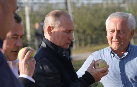 Russian President Vladimir Putin and Prime Minister Dmitry Medvedev's working trip to Stavropol Territory