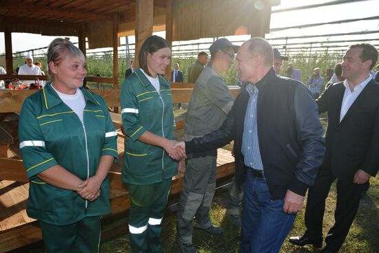 Russian President Vladimir Putin and Prime Minister Dmitry Medvedev's working trip to Stavropol Territory