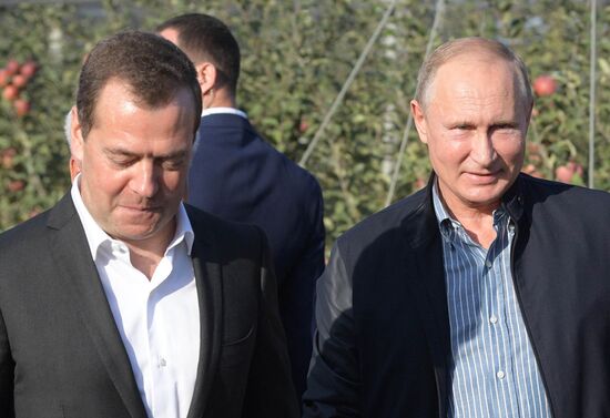 Russian President Vladimir Putin and Prime Minister Dmitry Medvedev's working trip to Stavropol Territory