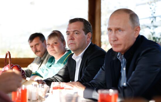 Russian President Vladimir Putin and Prime Minister Dmitry Medvedev's working trip to Stavropol Territory