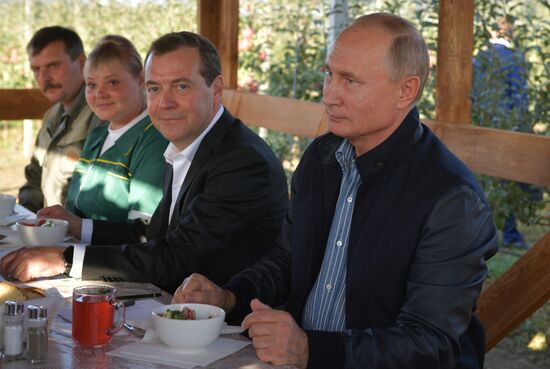 Russian President Vladimir Putin and Prime Minister Dmitry Medvedev's working trip to Stavropol Territory