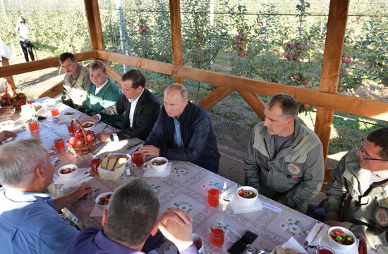 Russian President Vladimir Putin and Prime Minister Dmitry Medvedev's working trip to Stavropol Territory