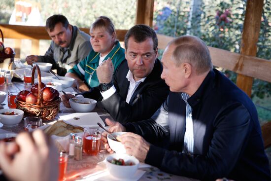 Russian President Vladimir Putin and Prime Minister Dmitry Medvedev's working trip to Stavropol Territory