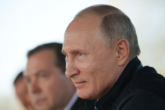 Russian President Vladimir Putin and Prime Minister Dmitry Medvedev's working trip to Stavropol Territory