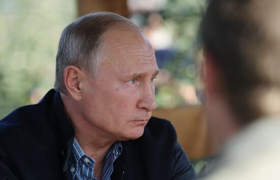 Russian President Vladimir Putin and Prime Minister Dmitry Medvedev's working trip to Stavropol Territory