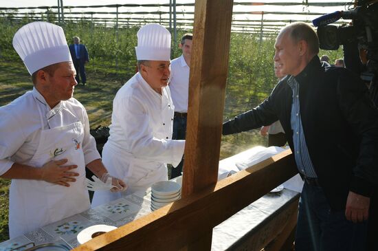 Russian President Vladimir Putin and Prime Minister Dmitry Medvedev's working trip to Stavropol Territory