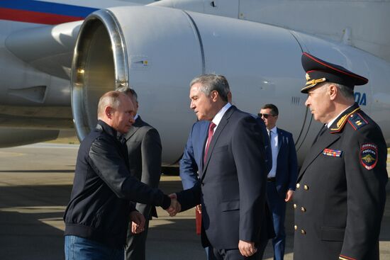 Russian President Vladimir Putin and Prime Minister Dmitry Medvedev's working trip to Stavropol Territory