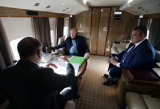 Russian President Vladimir Putin and Prime Minister Dmitry Medvedev's working trip to Stavropol Territory