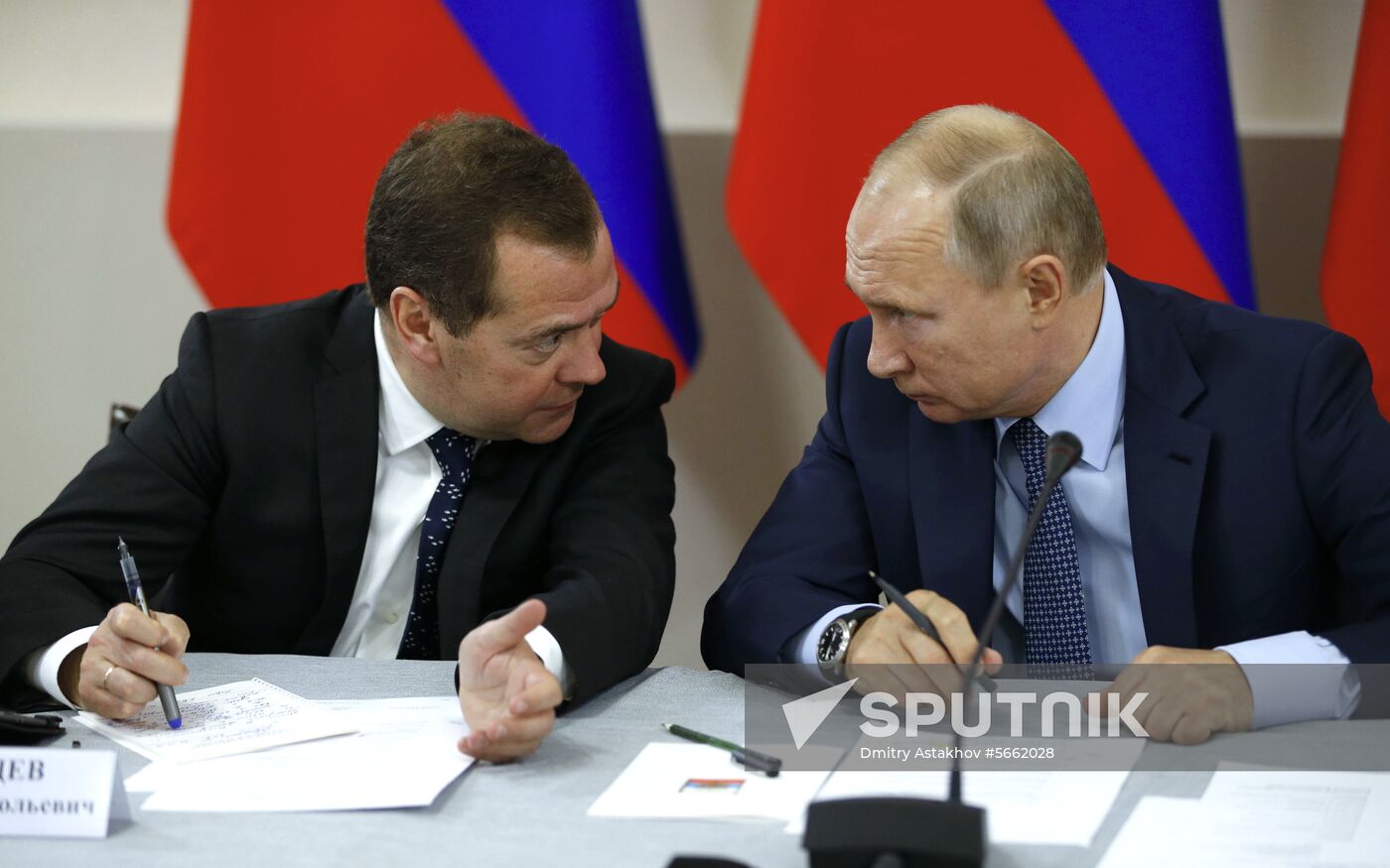 Russian President Vladimir Putin and Prime Minister Dmitry Medvedev's working trip to Stavropol Territory