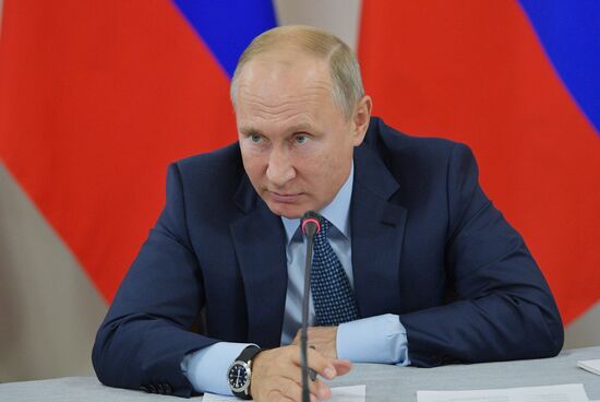 Russian President Vladimir Putin and Prime Minister Dmitry Medvedev's working trip to Stavropol Territory