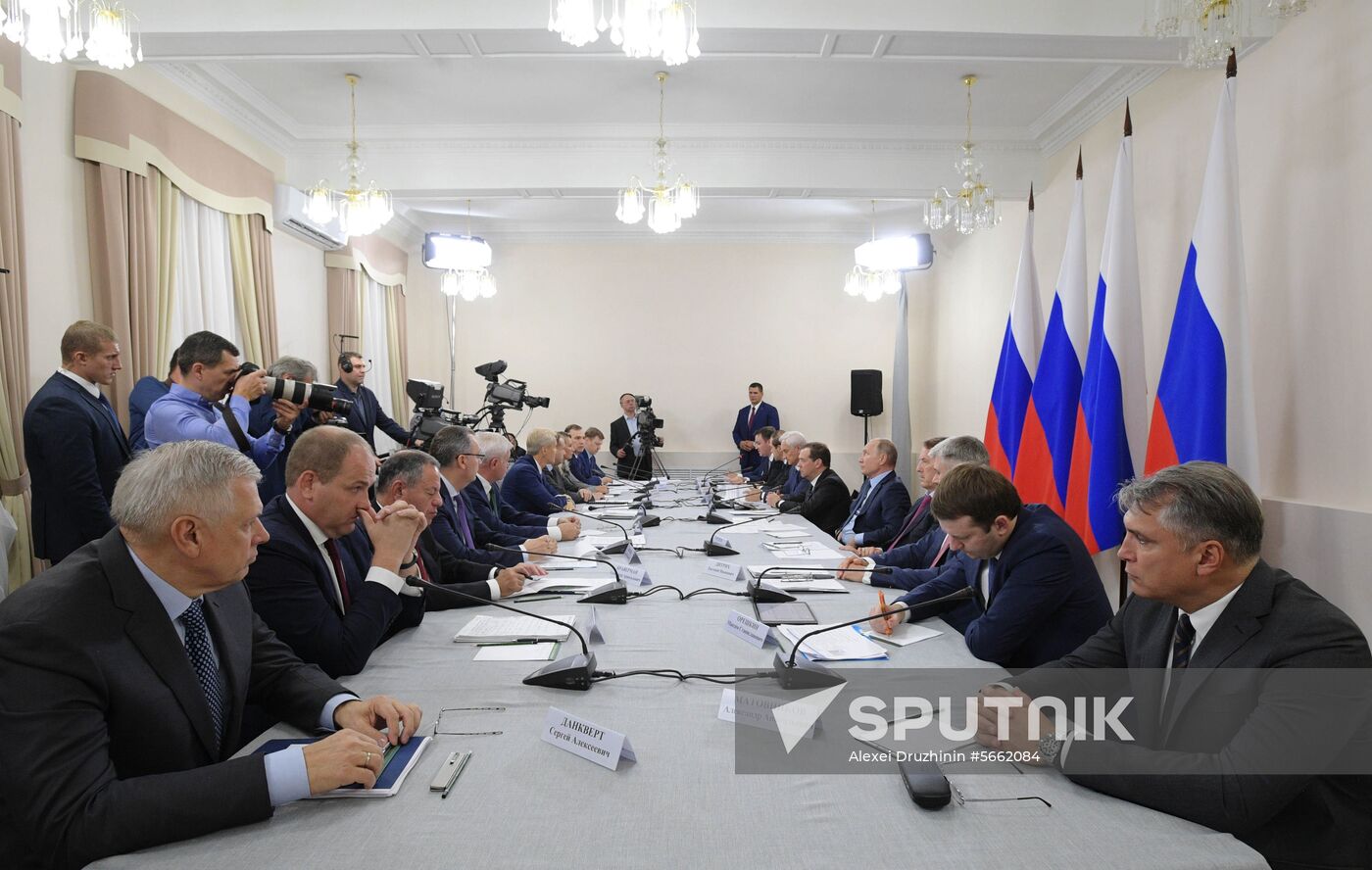 Russian President Vladimir Putin and Prime Minister Dmitry Medvedev's working trip to Stavropol Territory