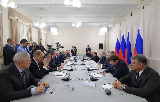 Russian President Vladimir Putin and Prime Minister Dmitry Medvedev's working trip to Stavropol Territory