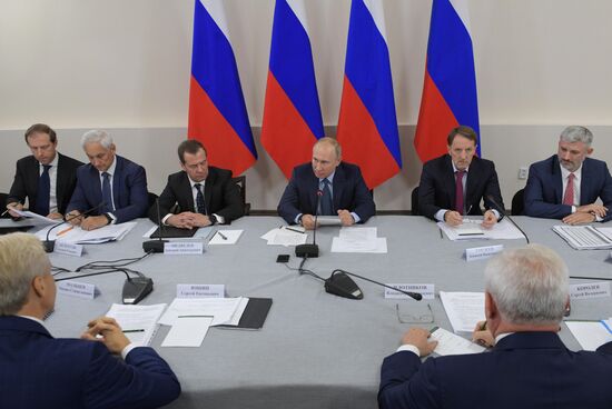 Russian President Vladimir Putin and Prime Minister Dmitry Medvedev's working trip to Stavropol Territory