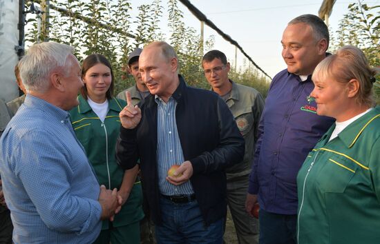 Russian President Vladimir Putin and Prime Minister Dmitry Medvedev's working trip to Stavropol Territory