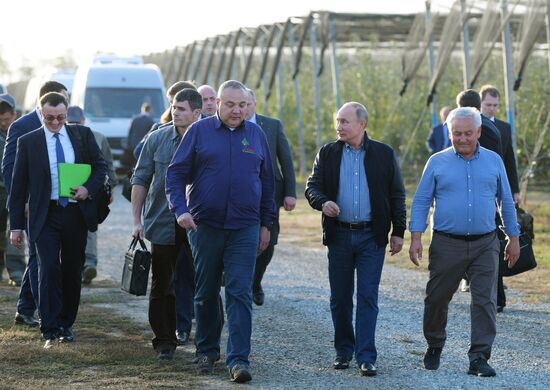 Russian President Vladimir Putin and Prime Minister Dmitry Medvedev's working trip to Stavropol Territory