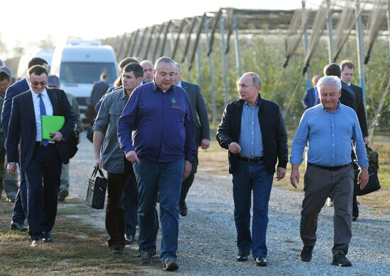 Russian President Vladimir Putin and Prime Minister Dmitry Medvedev's working trip to Stavropol Territory