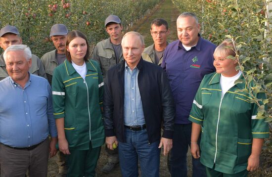 Russian President Vladimir Putin and Prime Minister Dmitry Medvedev's working trip to Stavropol Territory