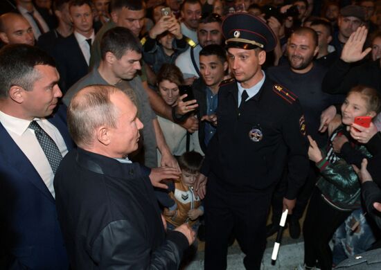 Russian President Vladimir Putin and Prime Minister Dmitry Medvedev's working trip to Stavropol Territory