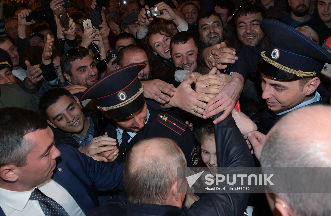 Russian President Vladimir Putin and Prime Minister Dmitry Medvedev's working trip to Stavropol Territory