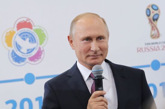 President Vladimir Putin takes part in Russia – Country of Sports forum