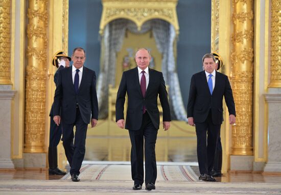 President Putin receives foreign ambassadors' credentials
