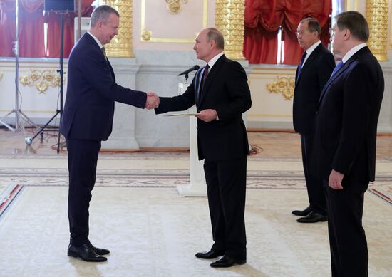 President Putin receives foreign ambassadors' credentials