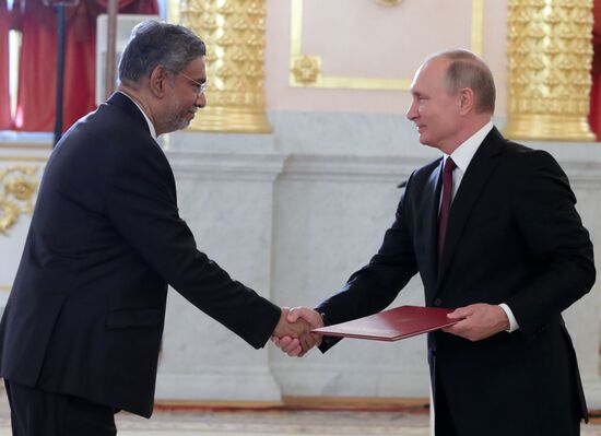 President Putin receives foreign ambassadors' credentials