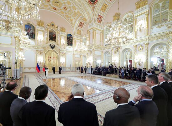President Putin receives foreign ambassadors' credentials