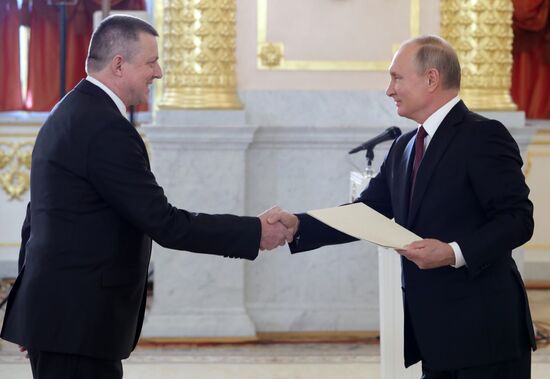 President Putin receives foreign ambassadors' credentials