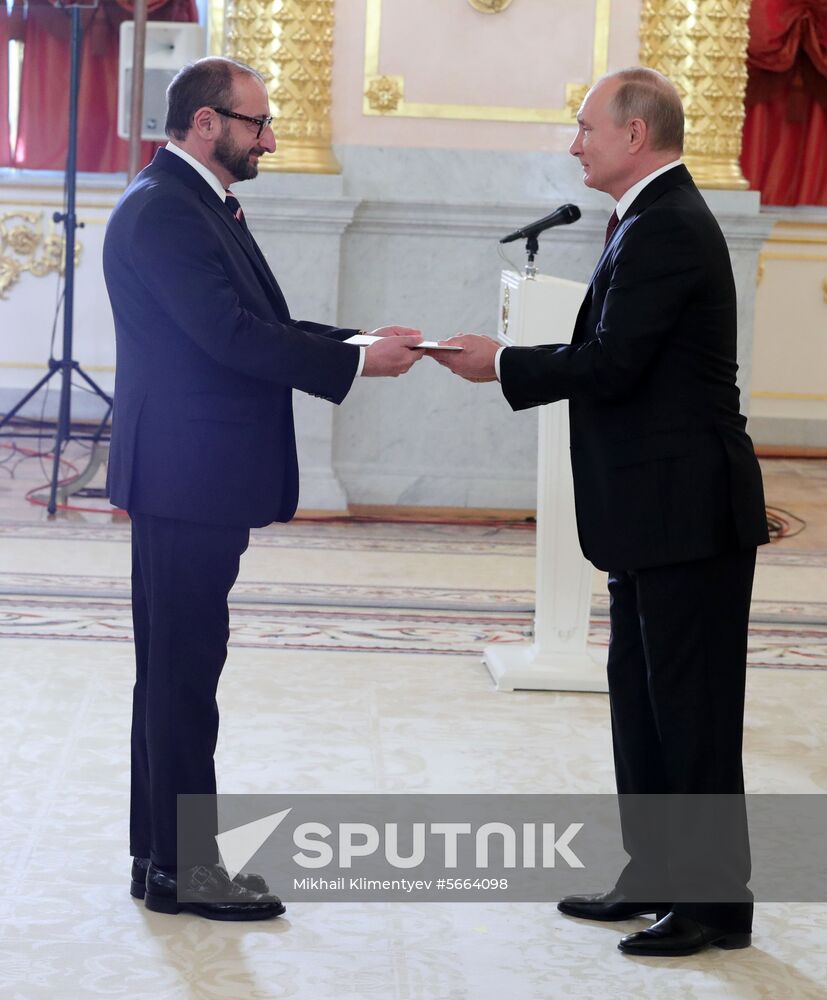 President Putin receives foreign ambassadors' credentials