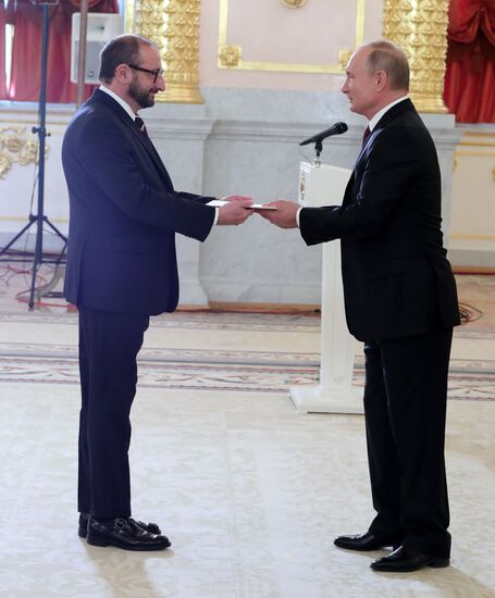 President Putin receives foreign ambassadors' credentials