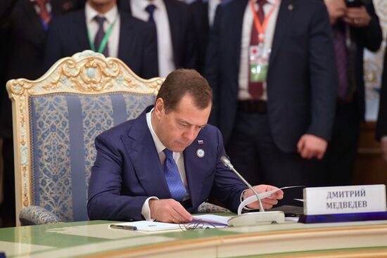 Prime Minister Dmitry Medvedev participates in SCO Council of Heads of Government Meeting
