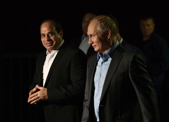 President Vladimir Putin meets with Egyptian President Abdel Fattah el-Sisi
