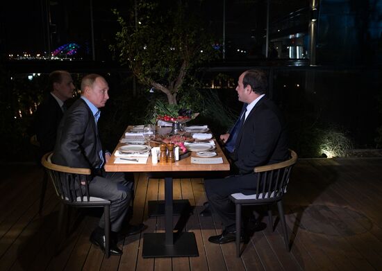 President Vladimir Putin meets with Egyptian President Abdel Fattah el-Sisi