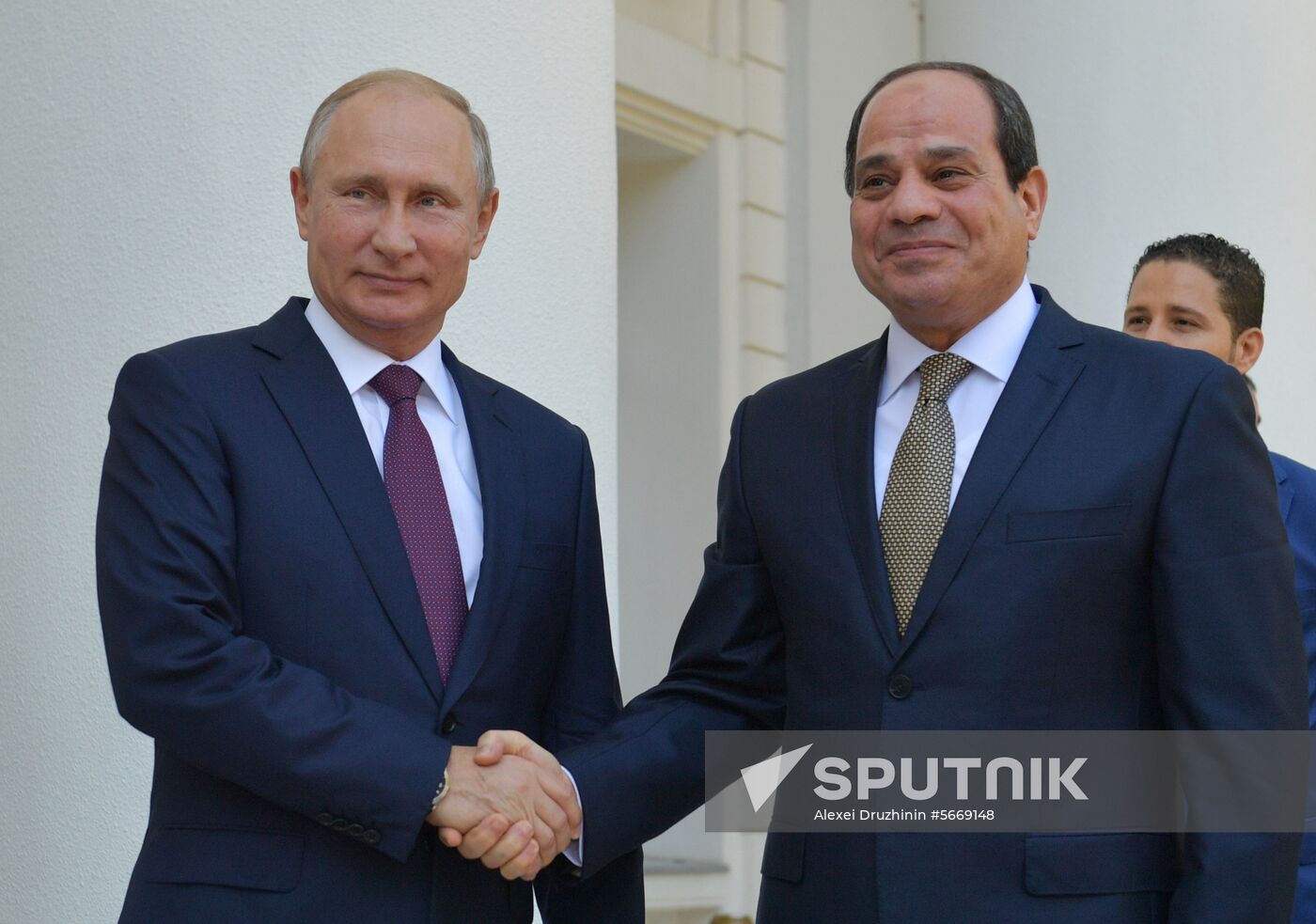 President Vladimir Putin meets with Egyptian President Abdel Fattah el-Sisi