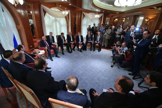 President Vladimir Putin meets with Egyptian President Abdel Fattah el-Sisi