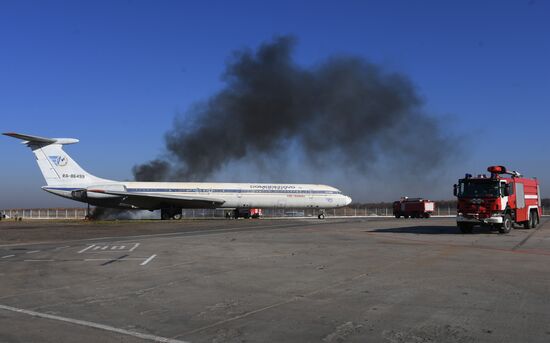 Russia Airport Fire-fighting Drills 