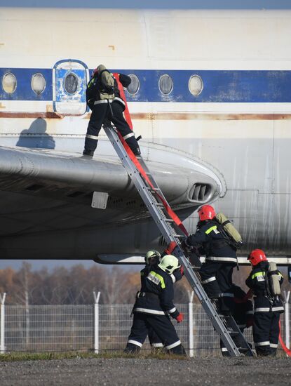 Russia Airport Fire-fighting Drills 